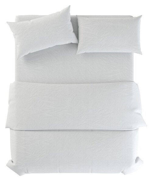 Set copripiumino e federa bianco in lino per letto singolo 135x200 cm Blanco – Native Natural