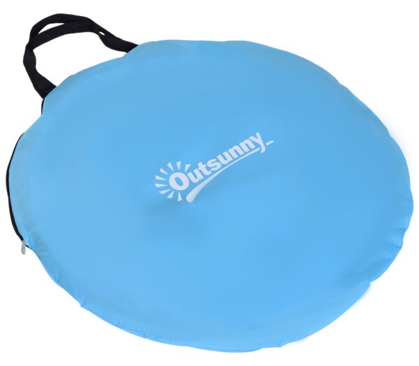 Outsunny Tenda da doccia pieghevole pop-up automatica istantanea armadio da cambio campeggio poliestere blu