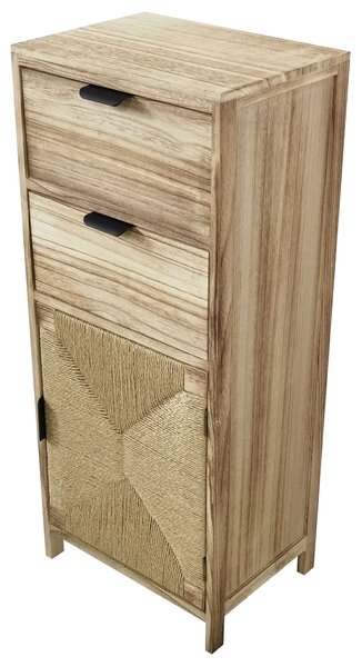 AZEL - mobiletto in legno con 2 cassetti e 1 anta