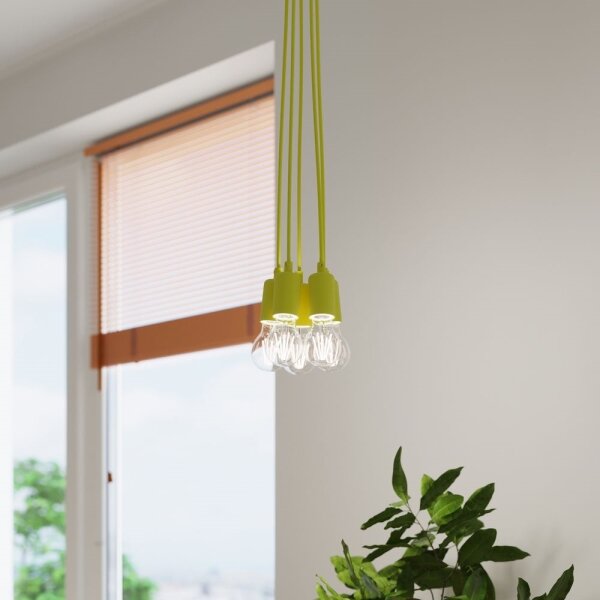 Lampadario a sospensione con filo DIEGO 1xE27/60W/230V giallo