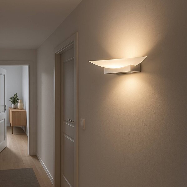 FISCHER & HONSEL Applique da parete a LED Bowl TW, dimmerabile, Alluminio / Grigio / Zincato, Soggiorno / Sala da pranzo, Metallo, Moderno, Applique a LED