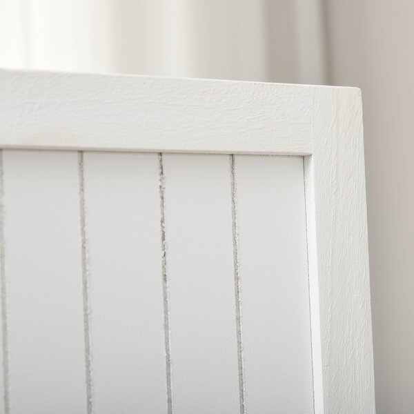 HOMCOM Paravento in legno separatore di ambienti divisorio interno pieghevole a 4 pannelli in legno 160 x 170 cm bianco