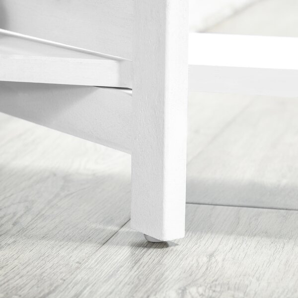 HOMCOM Paravento interno a 4 Pannelli 160L x 170H cm 3 Ripiani Pieghevoli separatore per interni Porte a persiana Legno di Paulownia Bianco