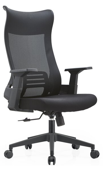Sedia da ufficio Casa Dolce LEOS, nera, 69x67x114-124 cm, girevole e regolabile in altezza, meccanismo a farfalla, portata 100 kg