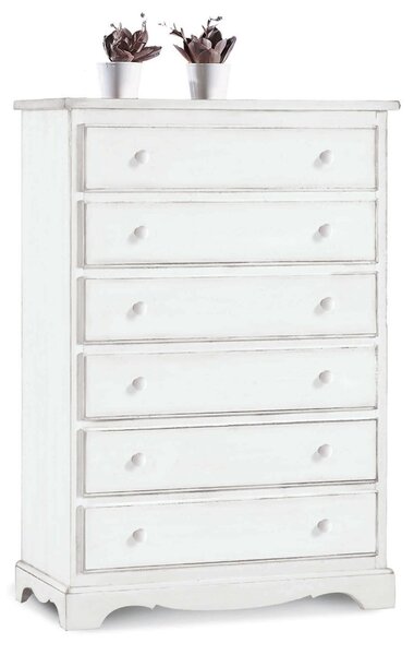 KENDRA - cassettiera in legno massello cm 97 x 49 x 140 h