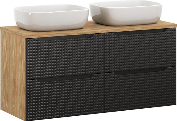 Mobile Bagno 120 Cm Con Piano E 2 Lavabi Smile