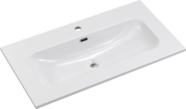 Lavabo d'arredo in Vetroceramica Comad FLY 81x46 cm bianco lucido