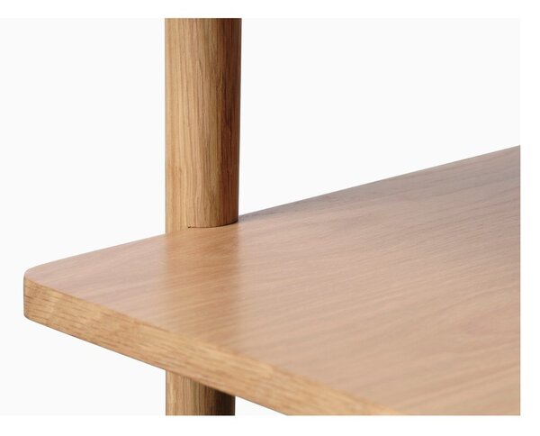 Tavolino con piano in rovere decorato in colore naturale 60x120 cm Ponza - Unique Furniture