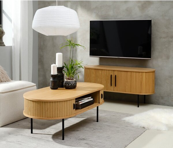 Tavolino nero 60x120 cm Nola - Unique Furniture