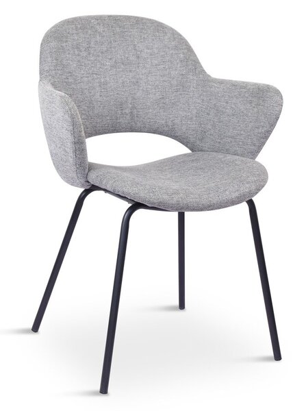 Set di sedie da pranzo grigio chiaro in imbottito 2 pz Rowley – Unique Furniture