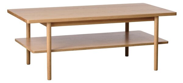 Tavolino con piano in rovere decorato in colore naturale 60x120 cm Ponza - Unique Furniture