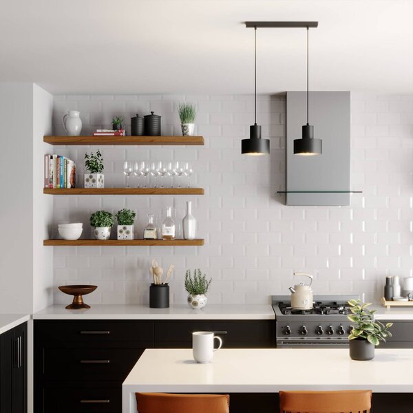 Lampada a sospensione Rif SIGMA, dimmerabile, Nero, Soggiorno / Sala da pranzo, Metallo, Moderno, Lampada a sospensione