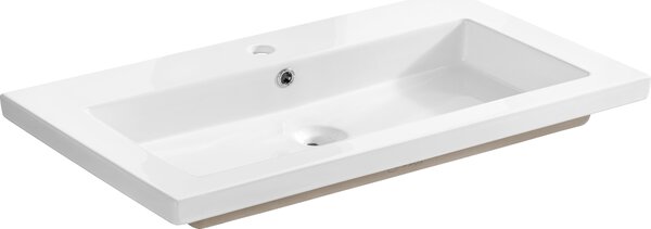 Lavabo da incasso in Vetroceramica 81 x 46 cm, bianco lucido, rettangolare