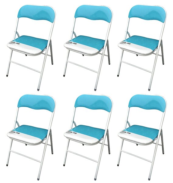 LUCIE - sedia pieghevole salvaspazio set da 6 bicolor