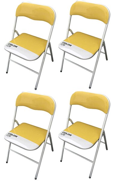 LUCIE - sedia pieghevole salvaspazio set da 4 bicolor