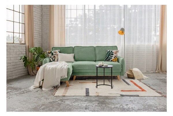 Divano letto in velluto a coste verde chiaro (variabile) Tori - Bonami Selection