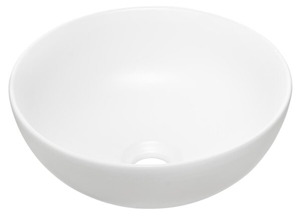 Lavabo in Vetroceramica DOMI da appoggio, 32 cm, finitura bianco opaco