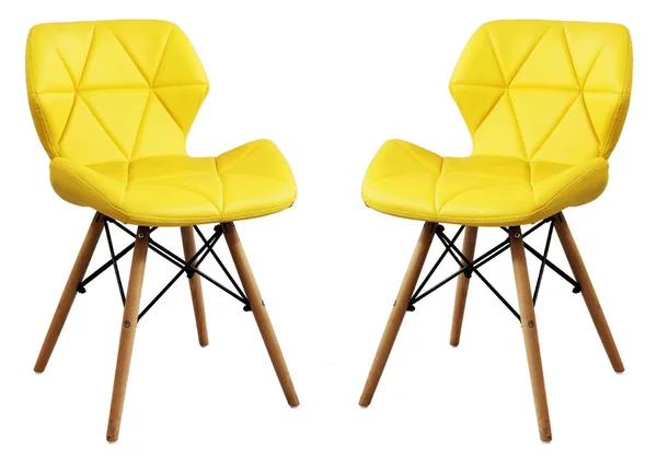 NAOMIE - sedia moderna in ecopelle e legno set da 2
