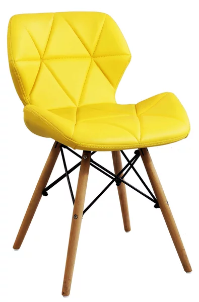 NAOMIE - sedia moderna in ecopelle e legno