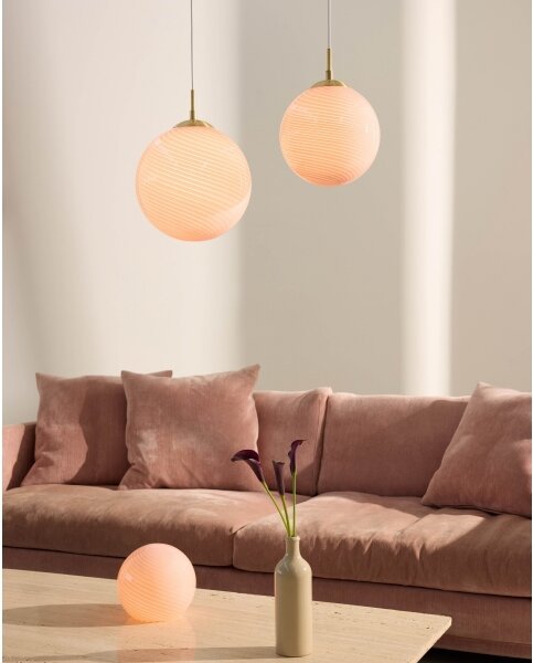 Halo Design 748488 - Lampadario a cavo CANDY 1xE27/25W/230V diametro 25 cm rosa/ottone