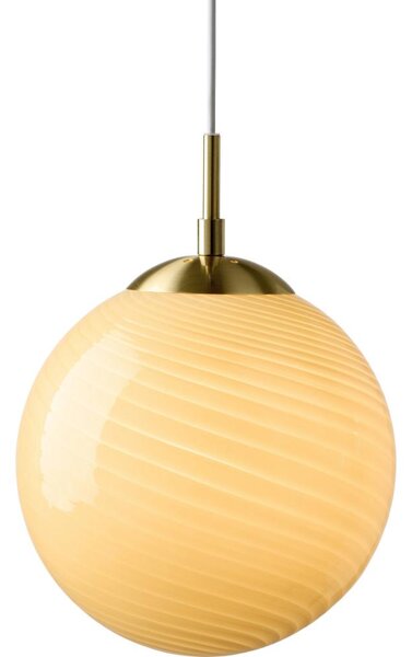 Halo Design 748365 - Lampadario a sospensione con cavo CANDY 1xE27/25W/230V diam. 20 cm beige/ottone