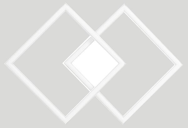 Lampada a soffitto AFRODITE P/P 28W 1400lm 3000K dimmerabile taglio fase - Bianco - Struttura in alluminio e diffusore in silicone opale