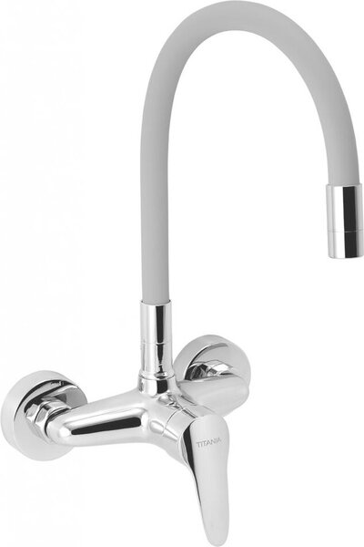 Miscelatore per lavello con braccio flessibile Titania Iris New chrome 94480,0S