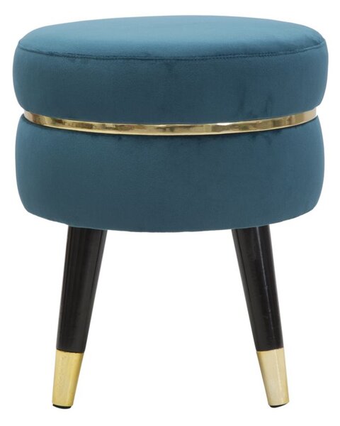 Sgabello Paris Ottanio Gold Ø35x40,5 cm in Pino e Spugna e Metallo e Poliestere