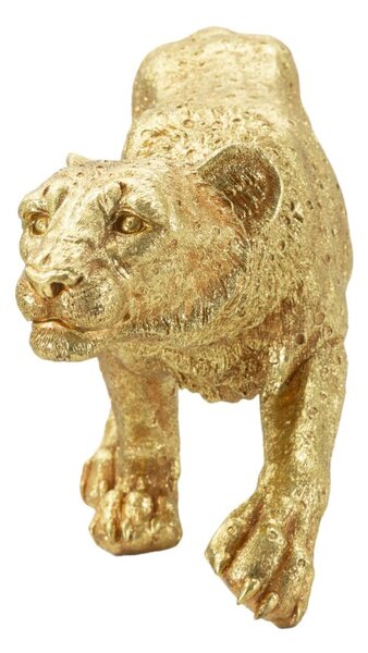 Decorazione Leopardo Shant 89x21x33 cm in Resina Oro