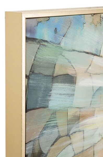 Stampa Dipinta su Tela Laccata Natività con Cornice 122x4x82 cm in Abete e Tela e Plastica