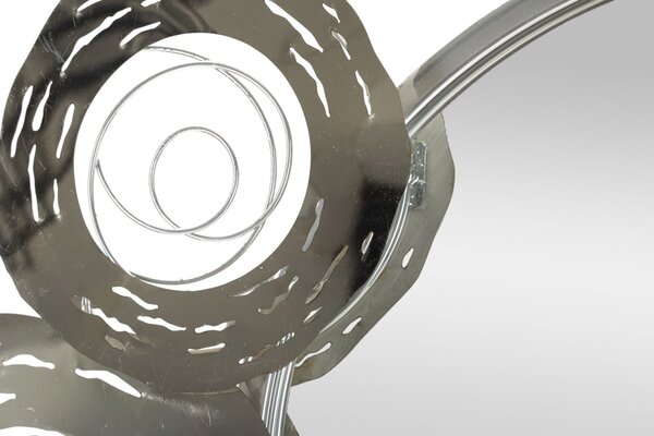 Pannello da Muro Hop con Specchio 106x3,8x48 cm in Ferro e MDF e Specchio Argento
