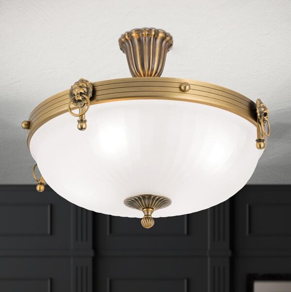 Orion DL 7-523/43 - Lampadario a plafone ROCCA 4xE27/60W/230V diametro 43 cm bronzo/bianco