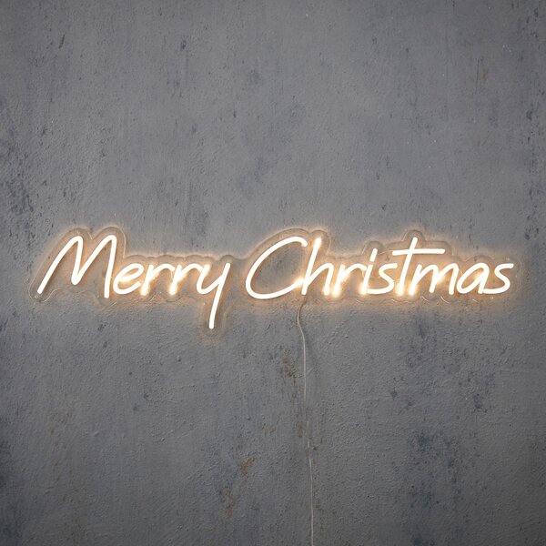 Luce da parete natalizia Neon Bianco - Buon Natale