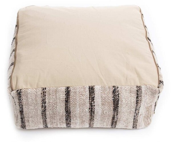 Oh My Gee Bohemian White - Pouf Bianco A Righe Nere