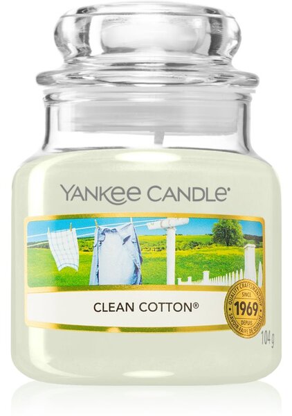 Yankee Candle Clean Cotton candela profumata 104 g