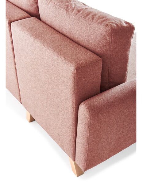 Divano letto variabile rosa ad angolo Pop - Bonami Selection