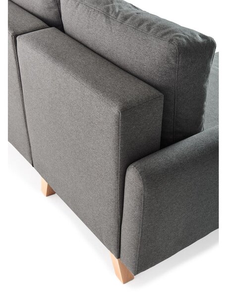 Divano letto variabile grigio scuro ad angolo Pop - Bonami Selection