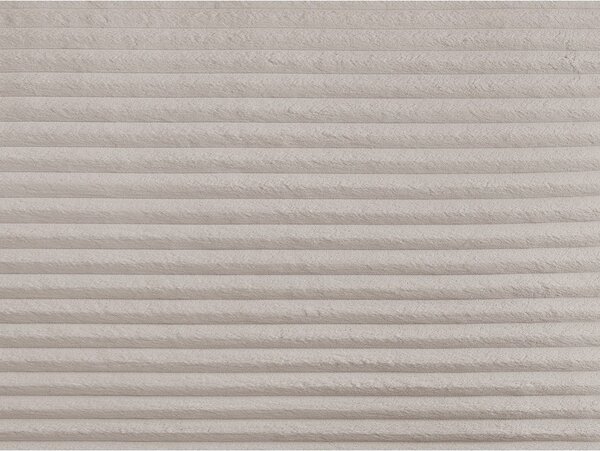 Divano angolare in grigio chiaro/beige allungabile (con penisola a sinistra) con rivestimento in velluto a coste Lucien – Bobochic Paris