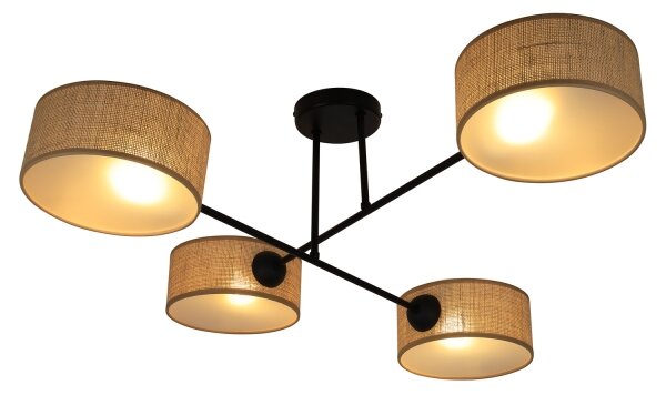 Brilagi - Plafoniera VIRGO 4xE14/40W/230V beige/nera