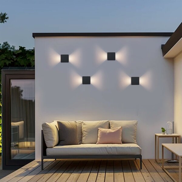 Brilagi - Applique da esterno LED DOUBLERAY LED/6W/230V nero IP54