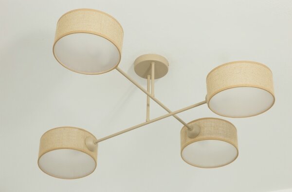 Brilagi - Plafoniera VIRGO 4xE14/40W/230V beige/oro
