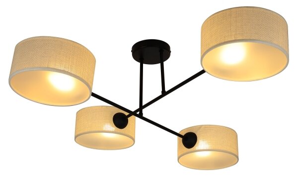 Brilagi - Lampadario a plafone VIRGO 4xE14/40W/230V crema/nero