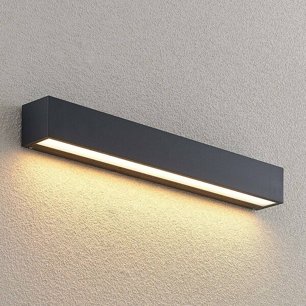 Applique da esterni a LED Lengo Lucande, Nero, Alluminio, Moderno, Applique LED da esterni