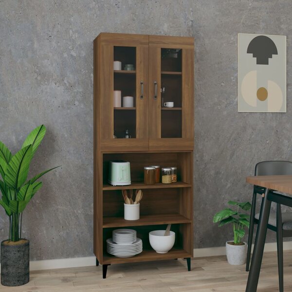 Credenza Alta 69,5x34x180 cm Credenza Cucina Salvaspazio,Mobile