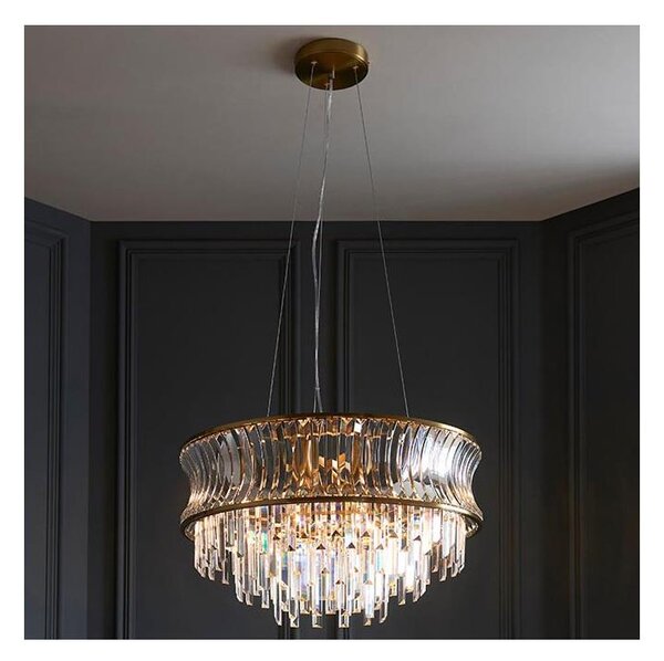 Endon 107785 - Lampadario a sospensione su cavi 9xE14/6W/230V oro