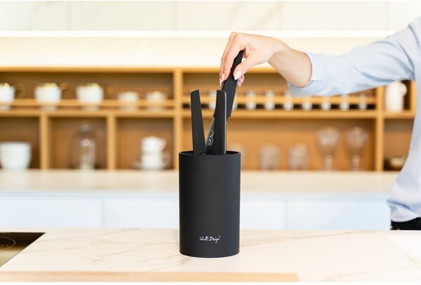 Ceppo universale nero per coltelli - Vialli Design