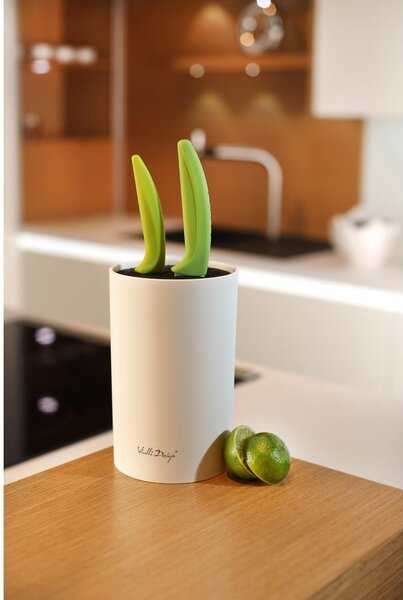 Ceppo di coltelli universale bianco - Vialli Design