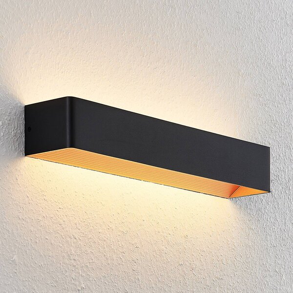 Applique da parete a LED Karam Arcchio, dimmerabile, Nero, Soggiorno / Sala da pranzo, Alluminio, Moderno, Applique a LED