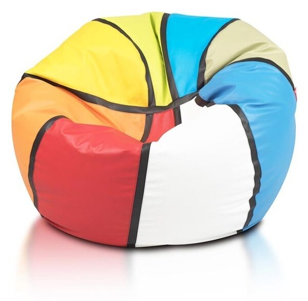 Pouf poltrona sacco pallone da pallacanestro puff basket in ecopelle 55 x 100