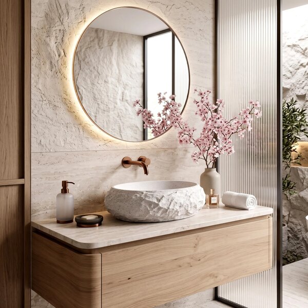 Lavabo da appoggio Rea Mika Cloudy